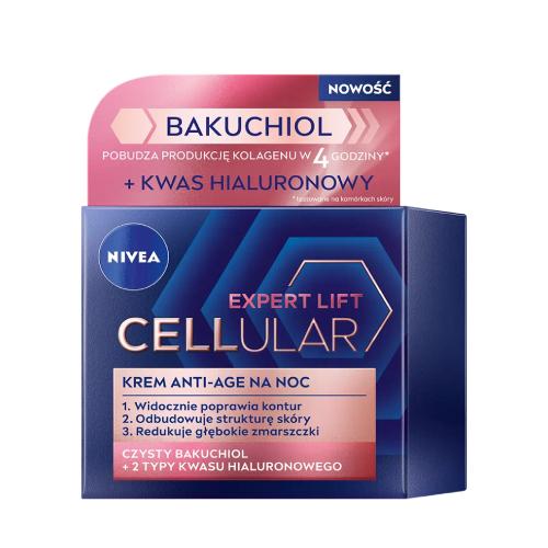 Miniaturka artykułu - NIVEA Cellular Expert Lift Anti Age krem na noc, 50ml