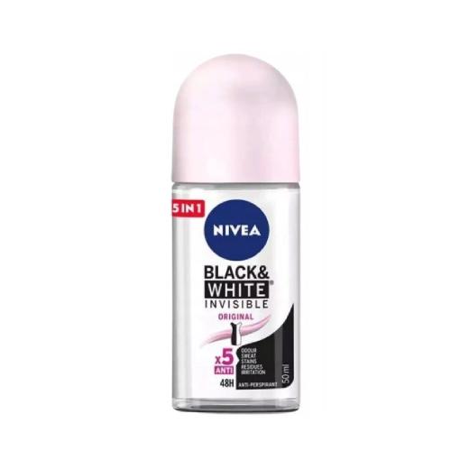 Miniaturka artykułu - NIVEA Dezodorant Roll-On Black & White Invisible Original, 50ml