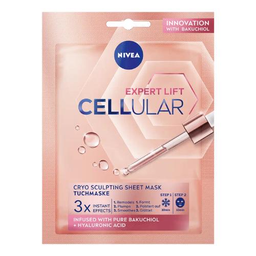 Miniaturka artykułu - NIVEA Expert Lift Cellular Maska w płachcie chłodząco-modelująca, 1szt.