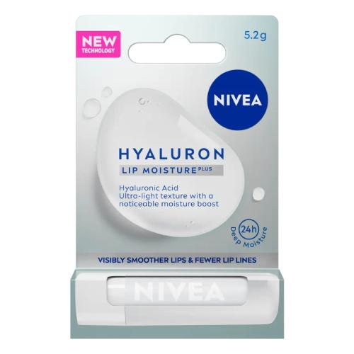 Miniaturka artykułu - NIVEA Hyaluron Lip Moisture Plus Nawilżający Balsam do ust, 5.2g