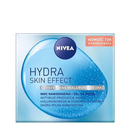 Miniaturka artykułu -  NIVEA HYDRA SKIN EFFECT Nawilżający żel-krem do twarzy z kwasem hialuronowym na dzień, 50ml