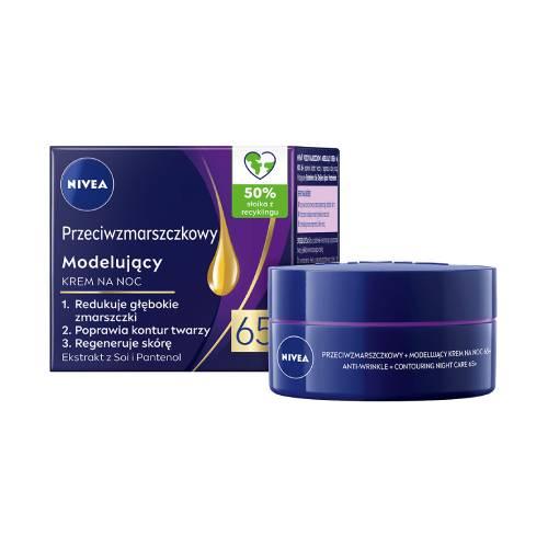 Miniaturka artykułu - NIVEA Przeciwzmarszczkowy 65+ Modelujący krem do twarzy na noc, 50ml