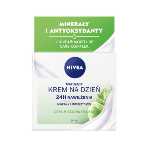 Miniaturka artykułu - NIVEA Krem matujący na dzień do cery mieszanej i tłustej, 50ml