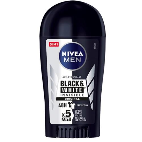 Miniaturka artykułu - NIVEA MEN BLACK & WHITE INVISIBLE ORIGINAL Antyperspirant w sztyfcie, 40ml