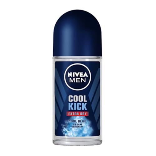 Miniaturka artykułu - NIVEA MEN Cool Kick Extra Dry roll-on Antyperspirant w kulce dla mężczyzn, 50ml