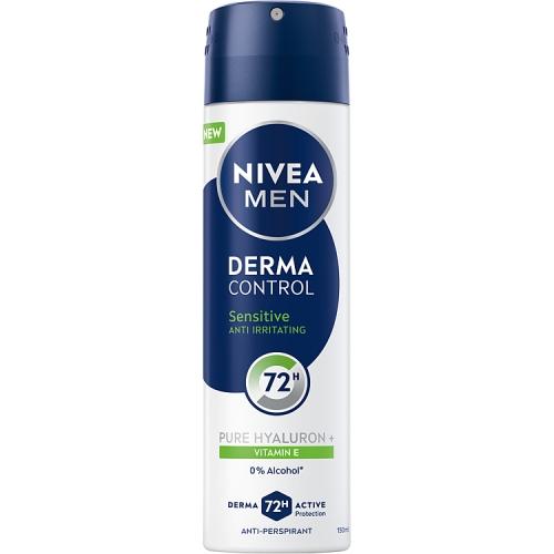 Miniaturka artykułu - Nivea Men Derma Control Sensitive Antyperspirant w sprayu, 150 ml