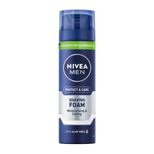 Miniaturka artykułu - NIVEA MEN Protect & Care Pianka do golenia z aloesem, 200ml