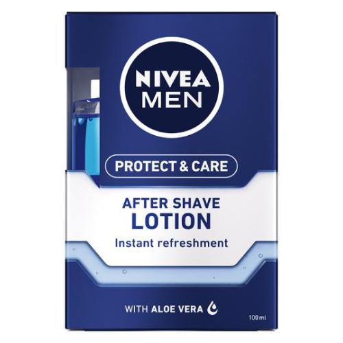 Miniaturka artykułu - NIVEA MEN Protect & Care Odświeżająca woda po goleniu, 100ml