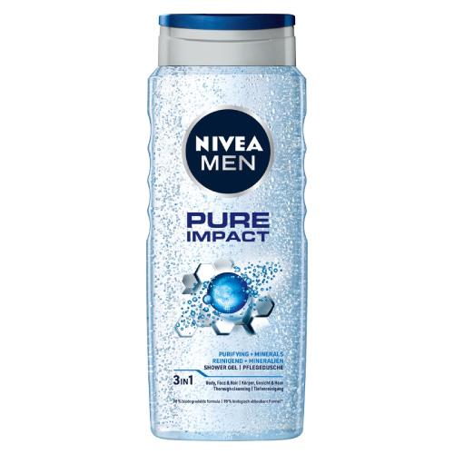 Miniaturka artykułu - NIVEA MEN Pure Impact Żel pod prysznic, 500ml