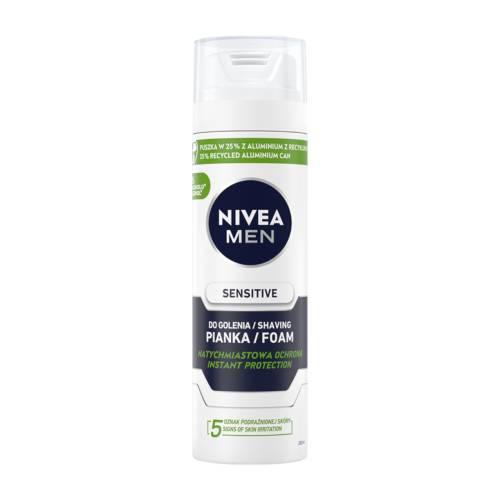 Miniaturka artykułu - Nivea Men Sensitive Łagodząca pianka do golenia, 200 ml