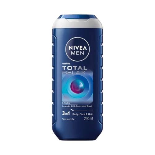 Miniaturka artykułu - Nivea Men Total Relax 3in1 Żel pod prysznic relaksujący do ciała twarzy i włos&oacute;w, 500 ml