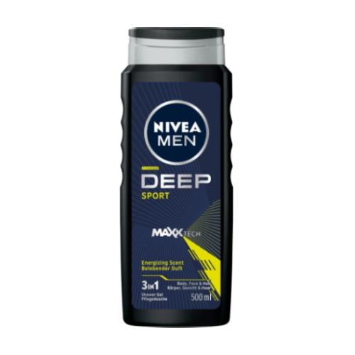 Miniaturka artykułu - NIVEA MEN Żel pod prysznic 3w1 Deep Sport, 500ml