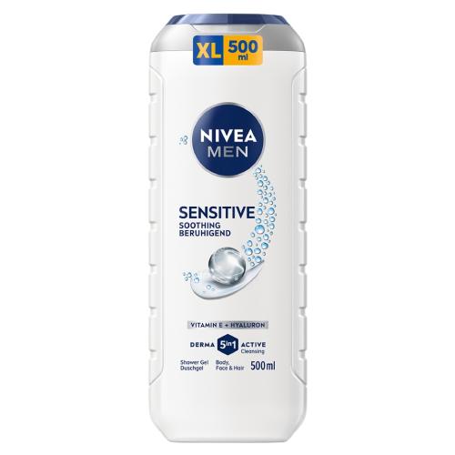 Miniaturka artykułu - NIVEA MEN Żel pod prysznic SENSITIVE, 500ml