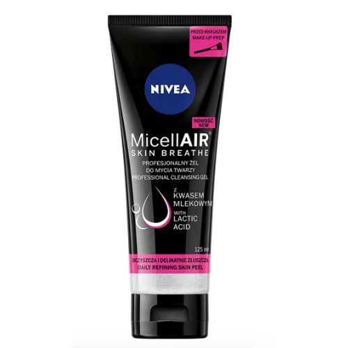 Miniaturka artykułu - NIVEA MICELLAIR Profesjonalny żel do mycia twarzy Skin Breathe, 125 ml