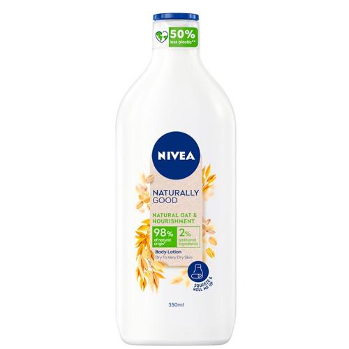 Miniaturka artykułu - NIVEA NATURALLY GOOD Odżywczy balsam do ciała z 100% naturalnym owsem, 350ml