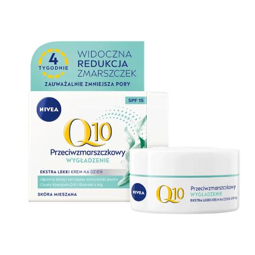 Miniaturka artykułu - NIVEA Q10 Pore Minimizing Extra Light Przeciwzmarszczkowe wygładzenie ekstra lekki krem SPF15, 50ml