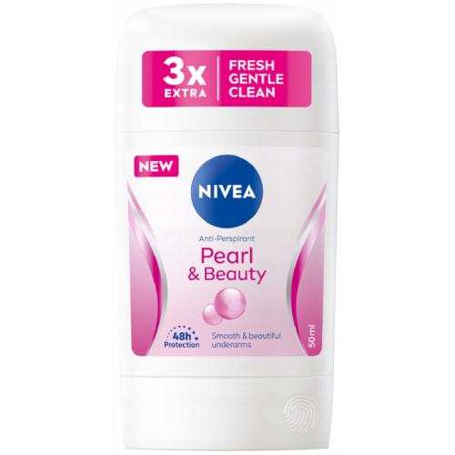 Miniaturka artykułu - NIVEA Antyperspirant damski w sztyfcie Pearl & Beauty, 50ml