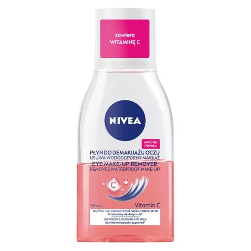 Miniaturka artykułu - NIVEA Pielęgnujący dwufazowy płyn do demakijażu oczu, 125ml