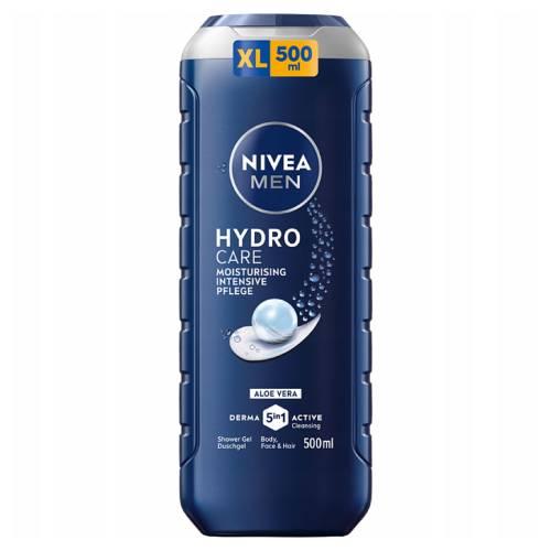 Miniaturka artykułu - Nivea Men Hydro Care Żel pod prysznic dla mężczyzn 5w1, 500 ml