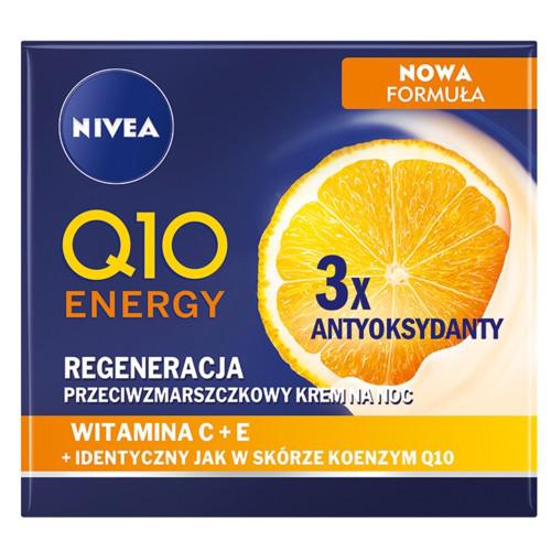Miniaturka artykułu - NIVEA Q10 ENERGY Przeciwzmarszczkowy krem na noc, 50 ml