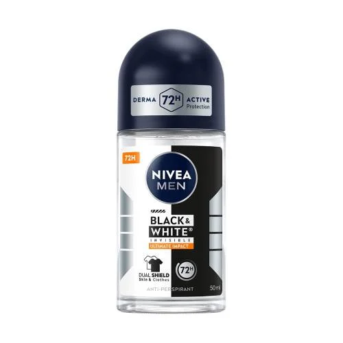 Miniaturka artykułu - Nivea Men Black&White Invisible Ultimate Impact Antyperspirant w kulce dla mężczyzn, 50 ml