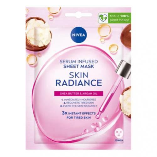 NIVEA Skin Radiance Maska w płachcie z serum rozświetlającym, 1szt.