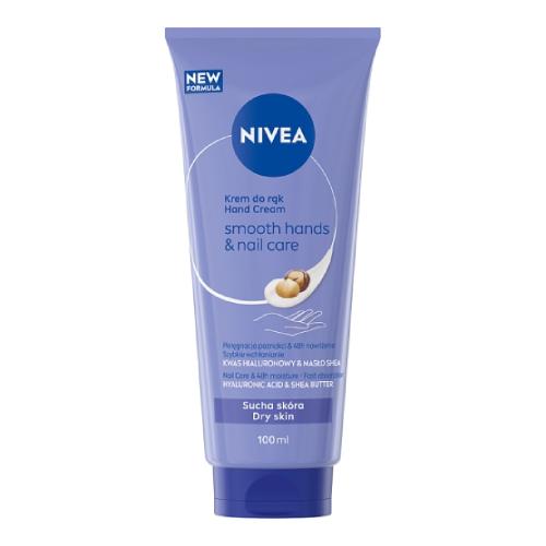 Miniaturka artykułu - Nivea Smooth Hands & Nail Care Wygładzający krem do rąk i paznokci, 100 ml