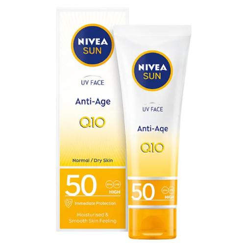 Miniaturka artykułu - Nivea sun UV Anti-Age Q10 SPF 50, 50ml