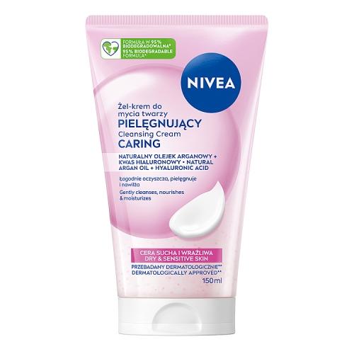 Miniaturka artykułu - Nivea Pielęgnujący Żel-krem do mycia twarzy, 150 ml