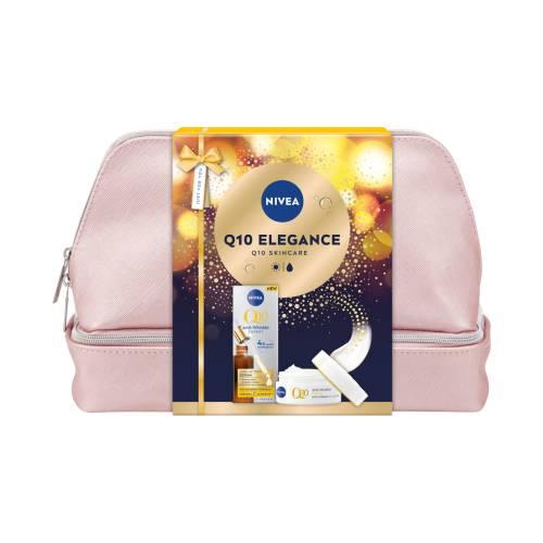 Miniaturka artykułu - Nivea Q10 Elegance Zestaw kosmetyk&oacute;w dla kobiet Przeciwzmarszczkowy Ekstra Ujędrniający Krem na dzień SPF 15, 50 ml + Podw&oacute;jnie aktywne serum, 30 ml