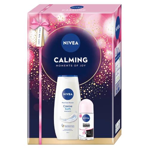 Miniaturka artykułu - Nivea Zestaw Calming moments of joy (Żel pod prysznic, 250 ml + Antyperspirant, 50 ml)