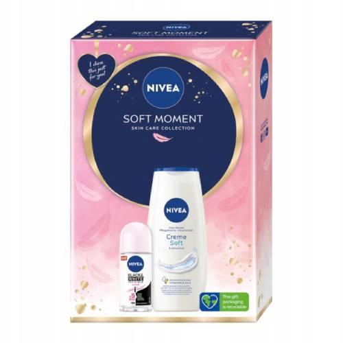Miniaturka artykułu - NIVEA Zestaw Soft Moment (Żel pod prysznic, 250ml + Antyperspirant, 50ml) USZKODZONE TEKTUROWE OPAKOWANIE