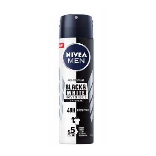 Miniaturka artykułu - Nivea Men Black&White Invisible Antyperspirant, 150 ml