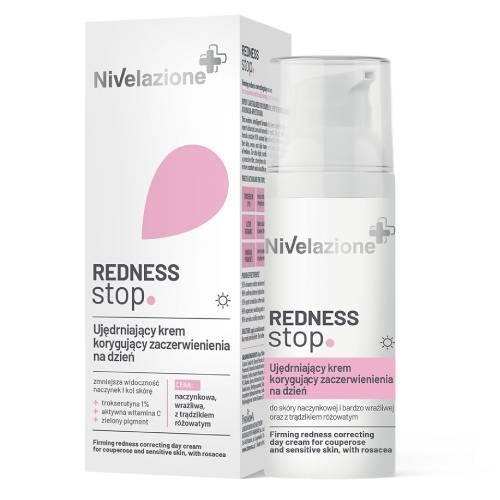 Miniaturka artykułu - Nivelazione Redness Stop Ujędrniający krem do twarzy korygujący zaczerwienienia na dzień, 50 ml