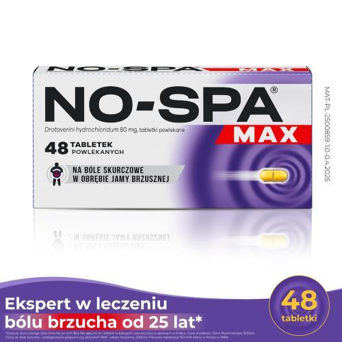No-Spa Max 80 mg, 48 tabletek USZKODZONE TEKTUROWE OPAKOWANIE