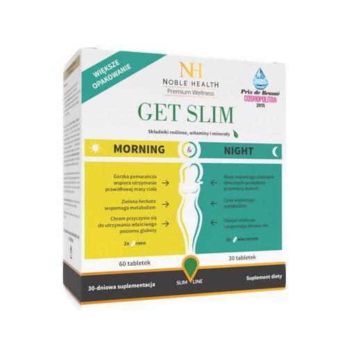 Miniaturka artykułu - Noble Health GET SLIM MORNING&NIGHT - 84 tabletki (56 tabletek na dzień + 28 tabletek na noc) 