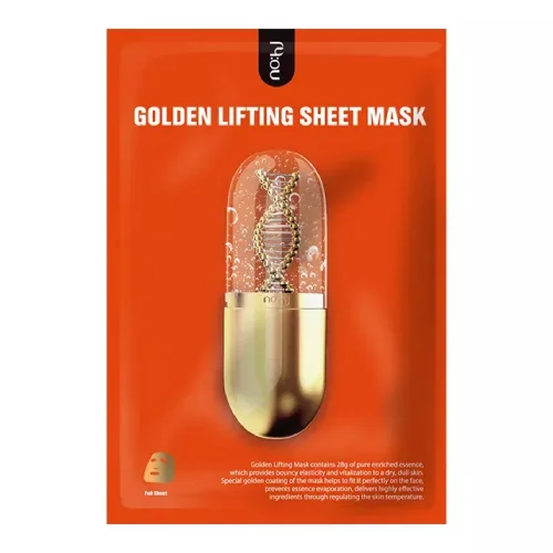 Miniaturka artykułu - NO:HJ Golden Lifting Sheet Mask Złota liftingująca maseczka 3D, 25 ml