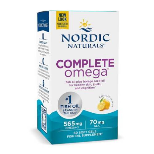 Miniaturka artykułu - Nordic Naturals Complete Omega 565 mg o smaku cytrynowym, 60 kaps.