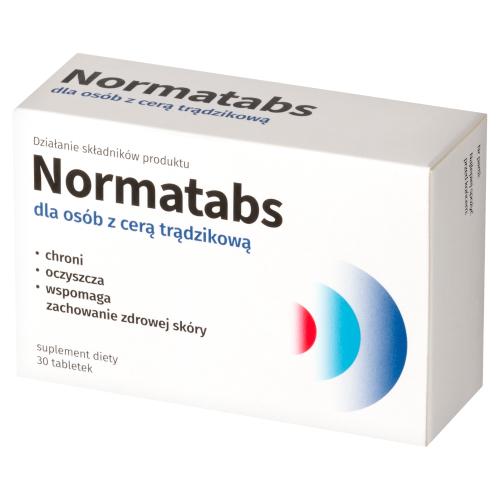 Miniaturka artykułu - Normatabs, 30 tabl. - Preparat niwelujący zmiany trądzikowe