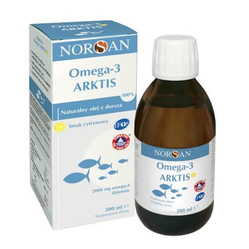 Miniaturka artykułu - NORSAN Omega-3 Arktis Naturalny olej z dorsza, 200ml
