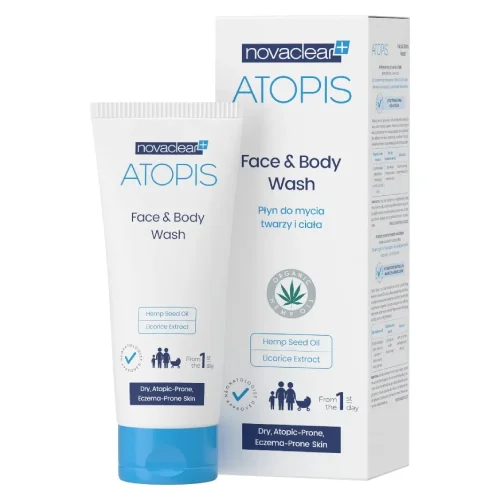Miniaturka artykułu - NOVACLEAR ATOPIS FACE&BODY Płyn do mycia twarzy i ciała- 200ml