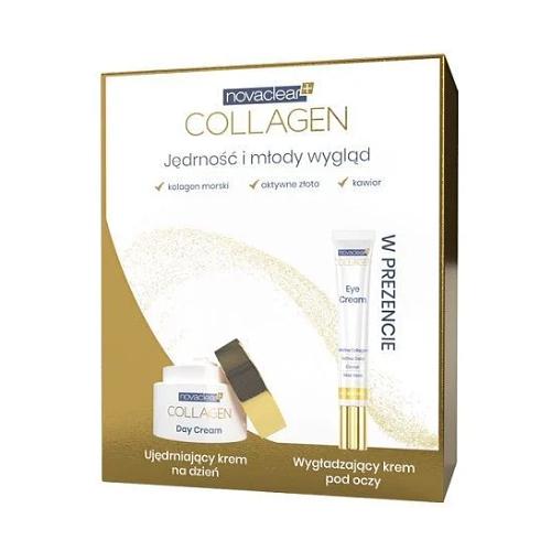 Miniaturka artykułu - NOVACLEAR COLLAGEN Zestaw: Ujędrniający krem na dzień 50ml + Wygładzający krem pod oczy 15ml