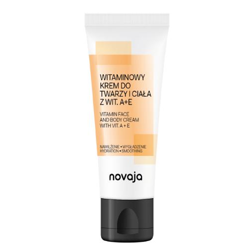 Miniaturka artykułu - NOVAJA witaminowy krem do twarzy i ciała z witaminami A+E, 200ml