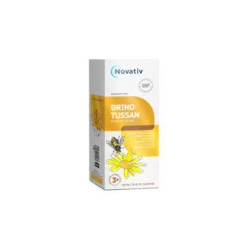 Miniaturka artykułu - Novativ Grinotussan Syrop, 120ml KR&Oacute;TKA DATA 30.09.2026
