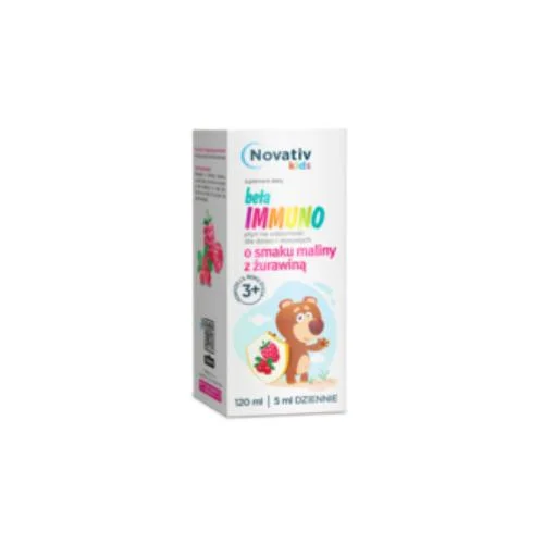 Miniaturka artykułu - Novativ kids Beta Immuno, 120ml KR&Oacute;TKA DATA 31.10.2026