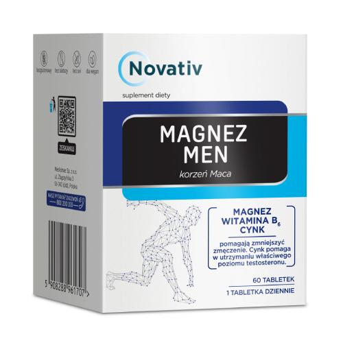 Miniaturka artykułu - Novativ Magnez Men, 60tabl.