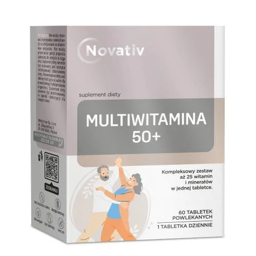 Miniaturka artykułu - Novativ Multiwitamina 50+, 60tabl. powlekanych