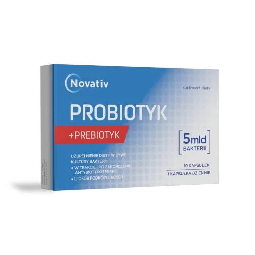 Miniaturka artykułu - Novativ Probiotyk 5 mld bakterii, 10kaps.