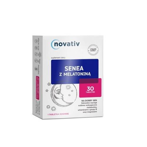 Miniaturka artykułu - Novativ Senea z melatoniną, 30tabl.