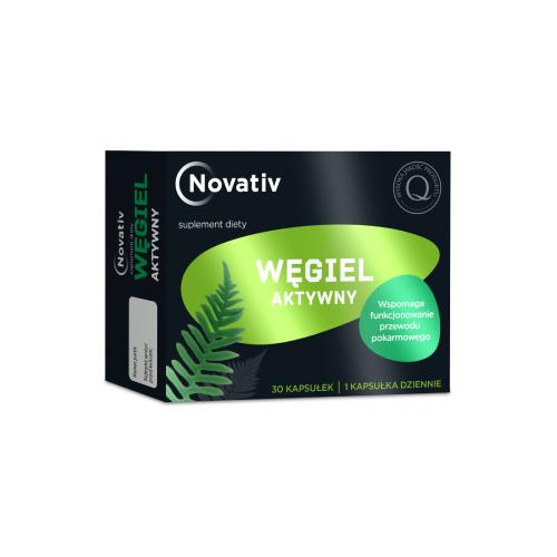 Miniaturka artykułu - Novativ Węgiel aktywny, 30kaps.
